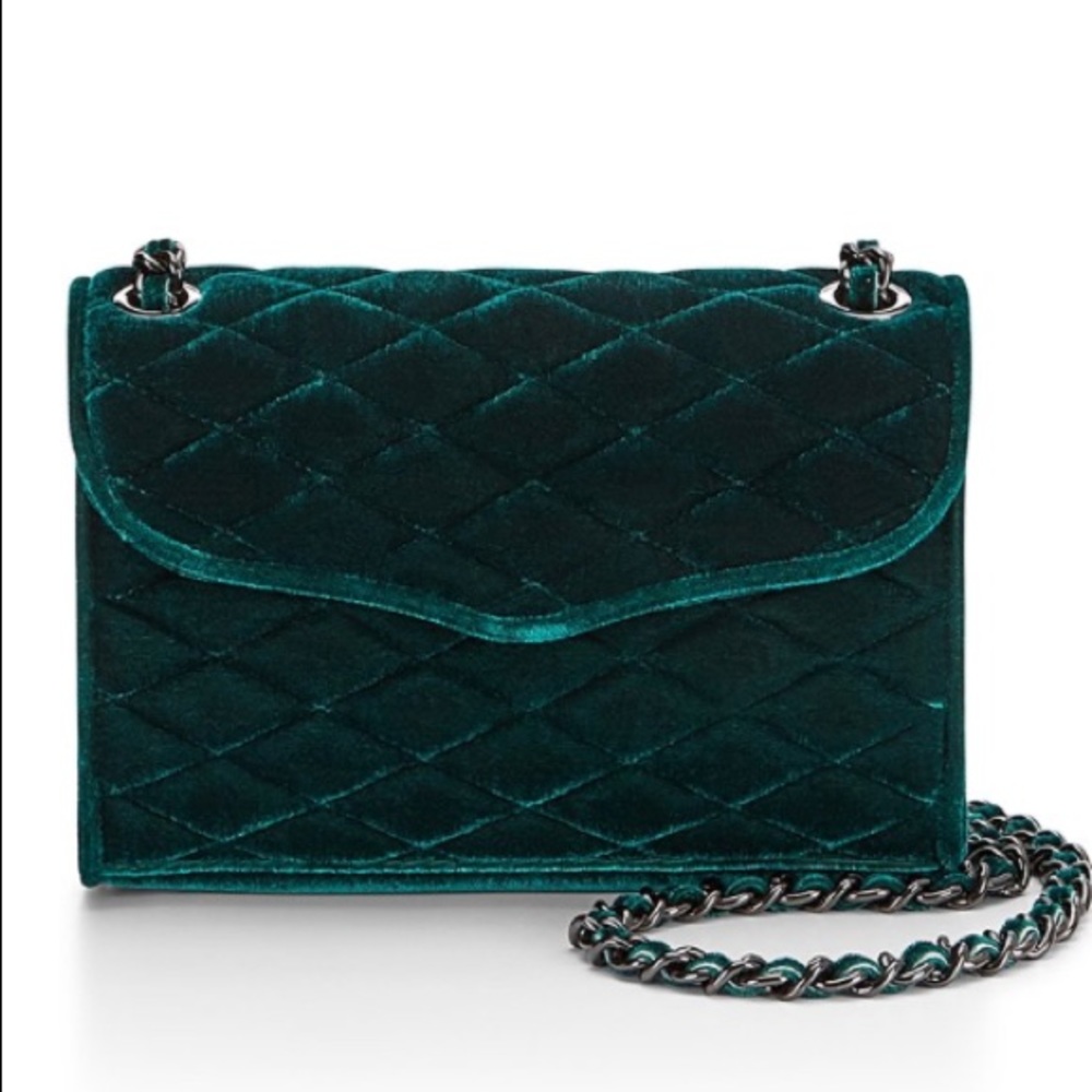 Rebecca Minkoff Green Velvet Quilted Affair